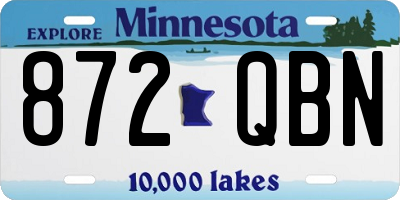 MN license plate 872QBN