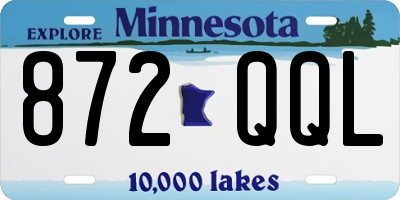 MN license plate 872QQL