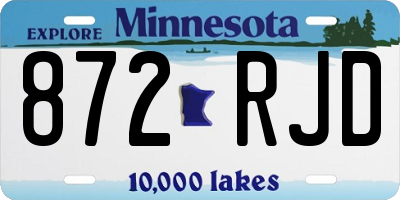 MN license plate 872RJD