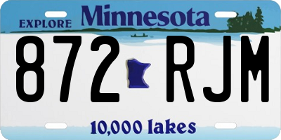 MN license plate 872RJM