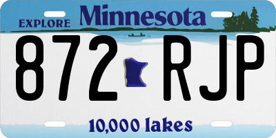 MN license plate 872RJP