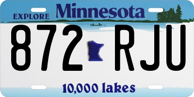 MN license plate 872RJU