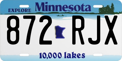 MN license plate 872RJX