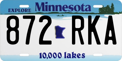 MN license plate 872RKA