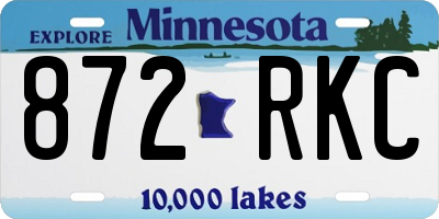MN license plate 872RKC