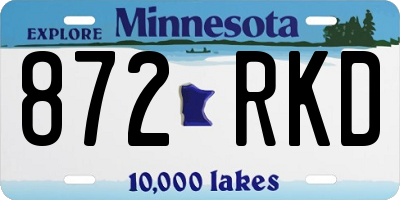 MN license plate 872RKD