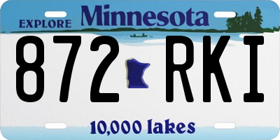 MN license plate 872RKI