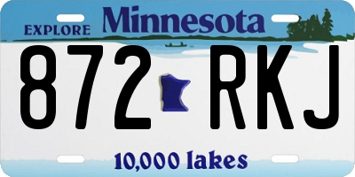 MN license plate 872RKJ