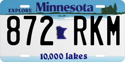 MN license plate 872RKM