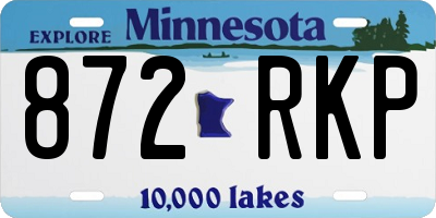 MN license plate 872RKP