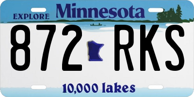 MN license plate 872RKS