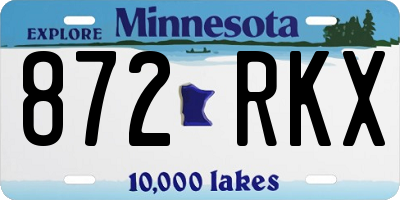 MN license plate 872RKX