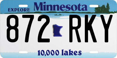 MN license plate 872RKY