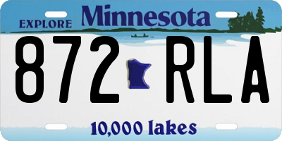 MN license plate 872RLA