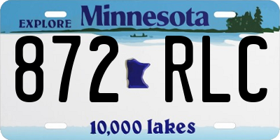 MN license plate 872RLC