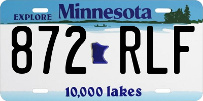 MN license plate 872RLF