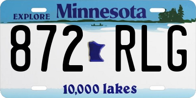 MN license plate 872RLG