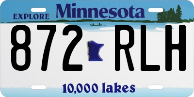 MN license plate 872RLH