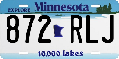 MN license plate 872RLJ