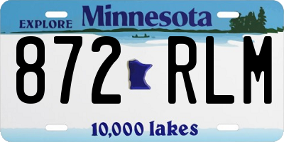 MN license plate 872RLM