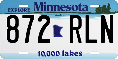 MN license plate 872RLN