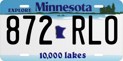 MN license plate 872RLO