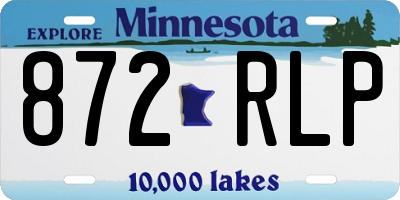 MN license plate 872RLP