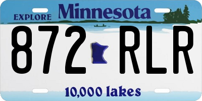 MN license plate 872RLR