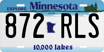 MN license plate 872RLS