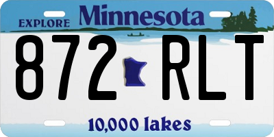 MN license plate 872RLT