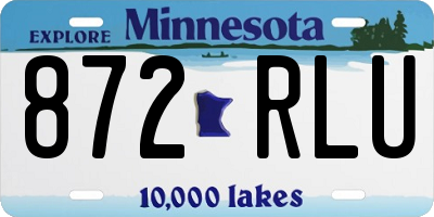 MN license plate 872RLU