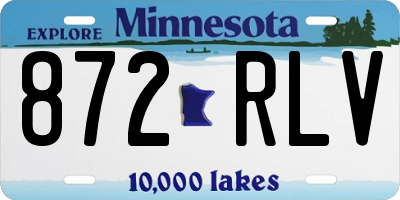 MN license plate 872RLV