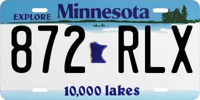 MN license plate 872RLX