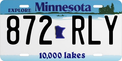 MN license plate 872RLY