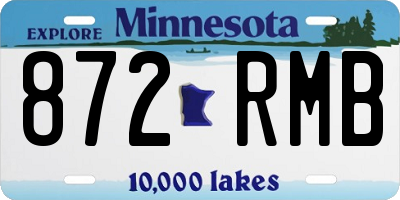 MN license plate 872RMB