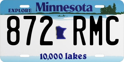MN license plate 872RMC
