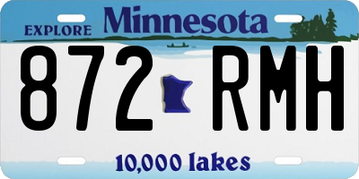 MN license plate 872RMH