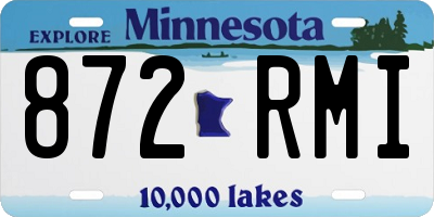 MN license plate 872RMI