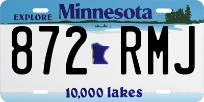 MN license plate 872RMJ
