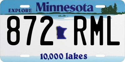 MN license plate 872RML
