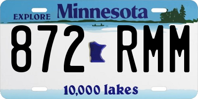 MN license plate 872RMM