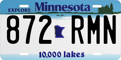 MN license plate 872RMN