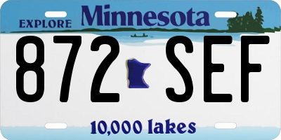 MN license plate 872SEF