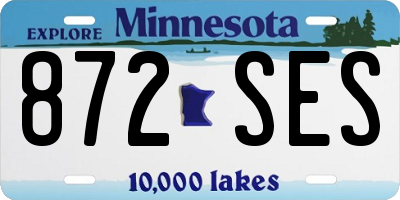 MN license plate 872SES