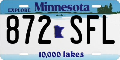 MN license plate 872SFL