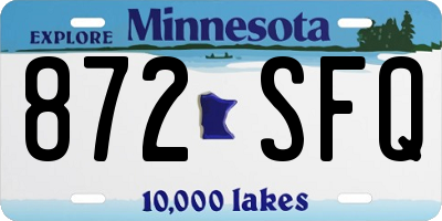 MN license plate 872SFQ