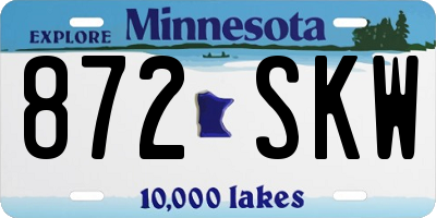 MN license plate 872SKW