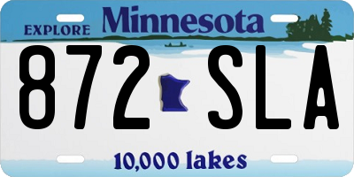 MN license plate 872SLA