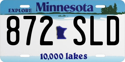MN license plate 872SLD
