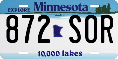 MN license plate 872SOR